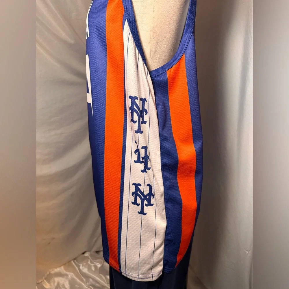 New York Mets #24 Jersey Tank Top Men’s LG Blue Orange MLB BDA Sports